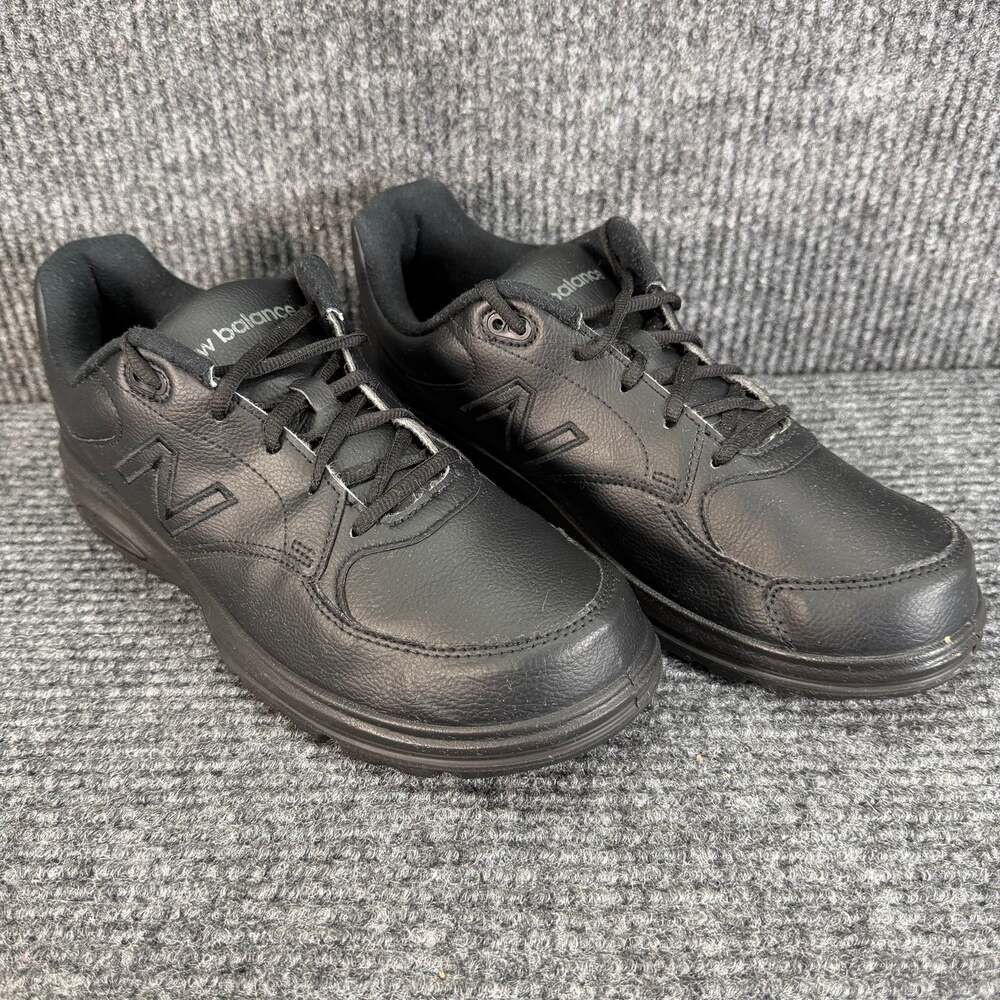 New Balance 674 Mens 11 D Black Leather Walking Shoes MW674BK Assembled USA